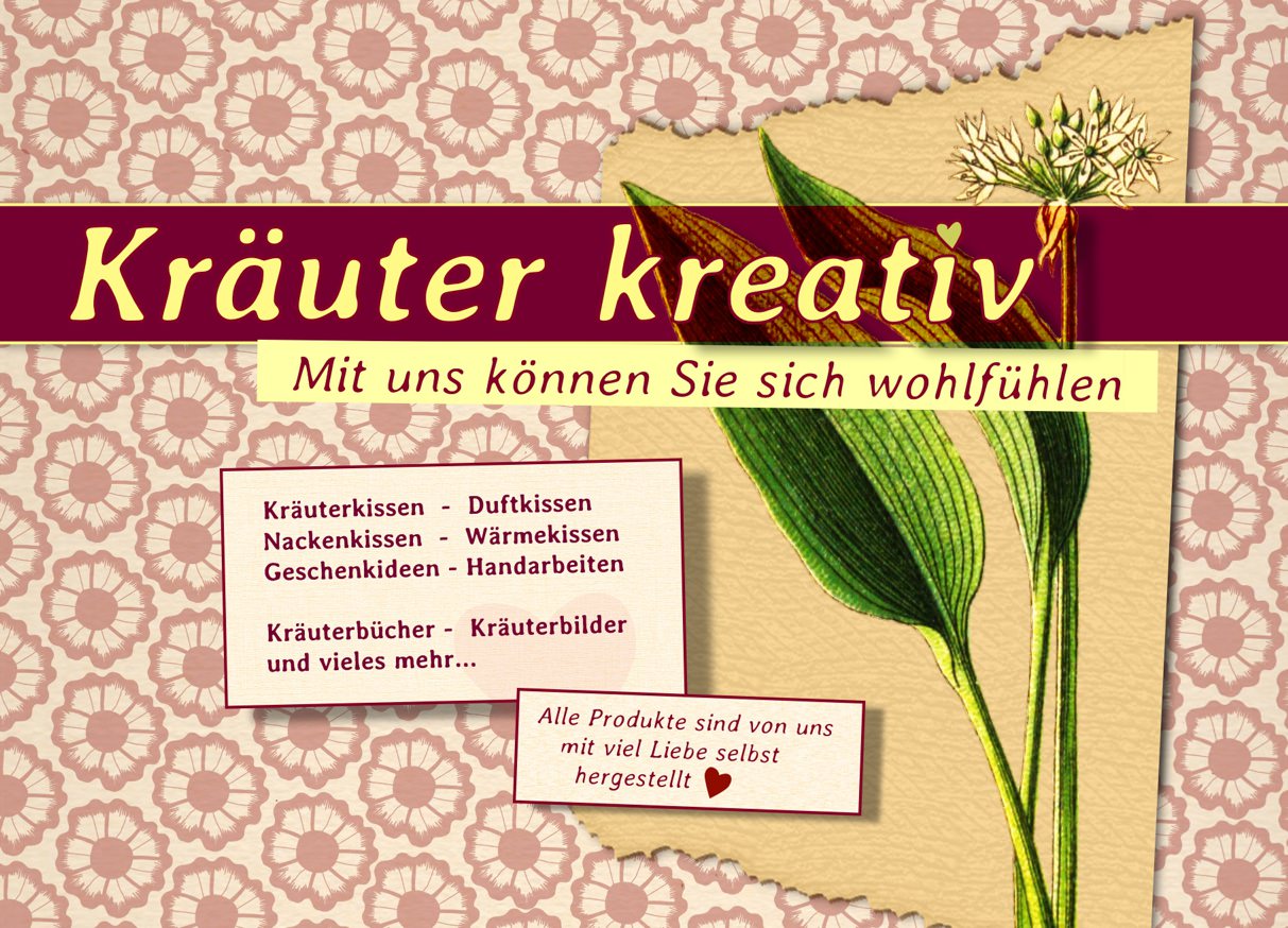 Kräuter kreativ - Kirschkernkissen, Wäremekissen, Duftkissen