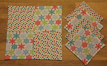 Duft-Untersetzer Set Schneekristalle